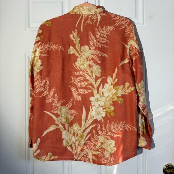 Vintage Liz Claiborne Floral Button Down Blouse, Size Petite Small - Picture 3 of 10